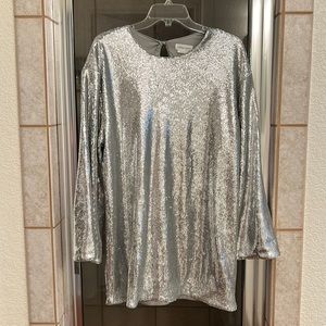 Lovers +Friends silver sequins dress
